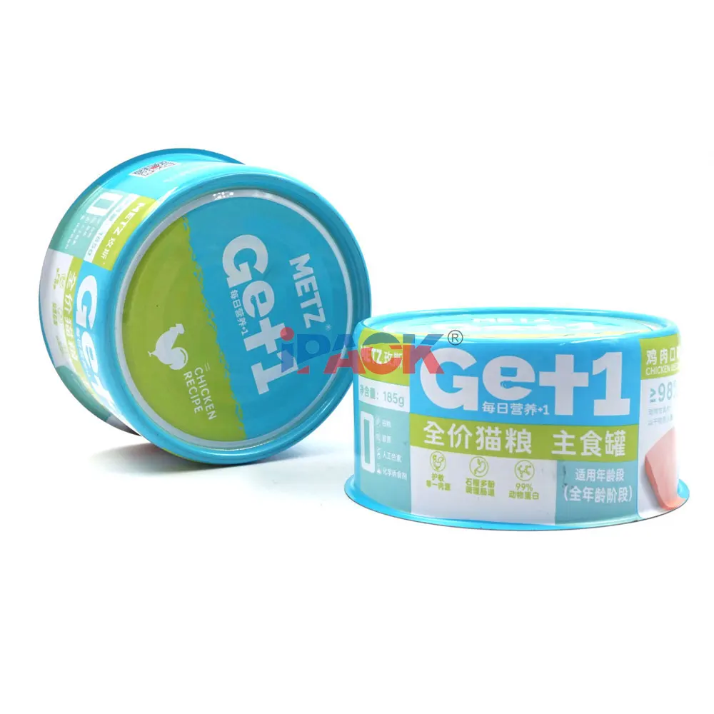 843# 2 Piece Round Tin Can for Food Canned Pet Cat Food