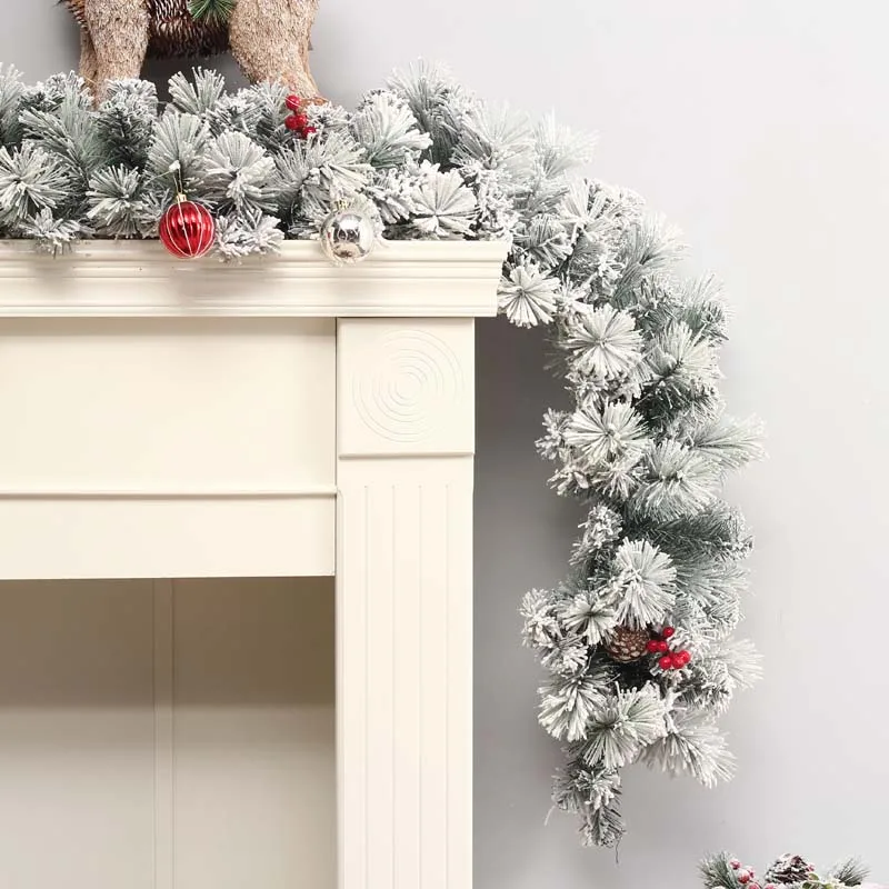 Artificial Christmas Garland with Ornaments Decorate Home Decoration