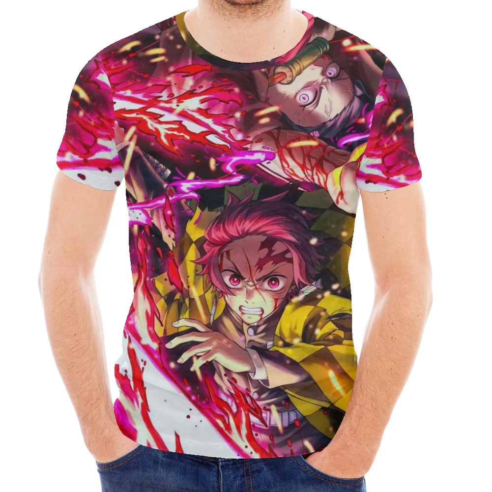 Demon slayer blade character costume boy clothing digital printed t shirts kids anime shirt o neck Graphic best summer clothing