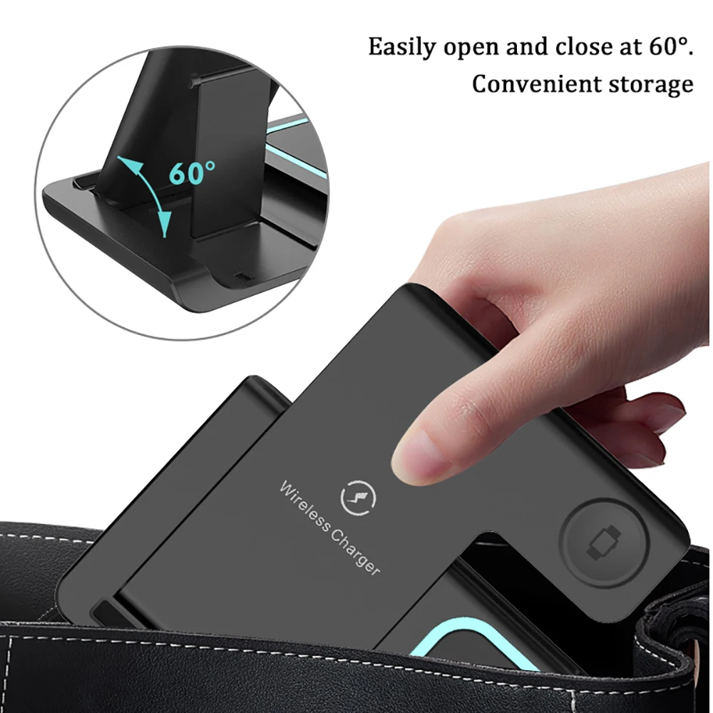 2022 3 In 1 Wireless Charger 15w Fast Charging Station For Smart Watch For Iphone 13 12 Pro Max Charging Dock