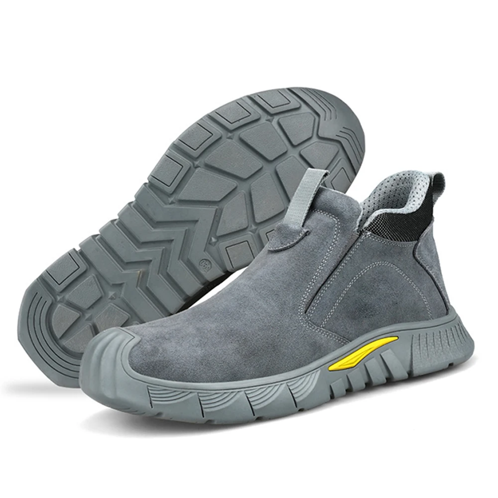 Anti-scalding European standard steel toe safety boots leather steel toe fashion shoes