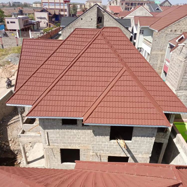 Long Span Stone Coated Steel Roof Tile Customized Length Easy Installation Heat Resistant Roofing Sheets Price