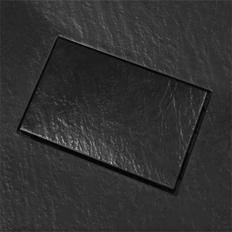 Modern Shower pans Black Stone SMC Shower Base Artificial Stone Shower Trays for Bathroom