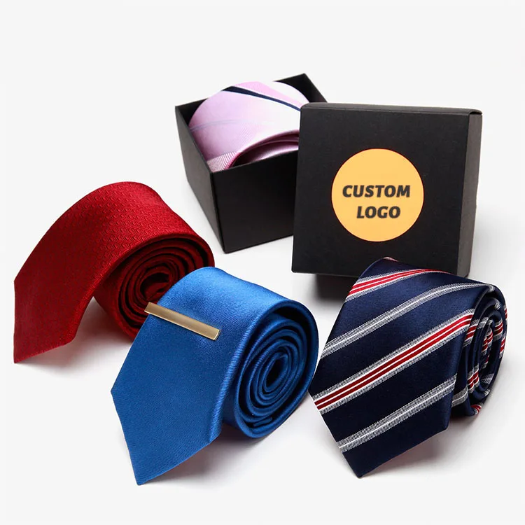 silk tie set gift box woven oem size silk neck ties men cravate customisable silk ties