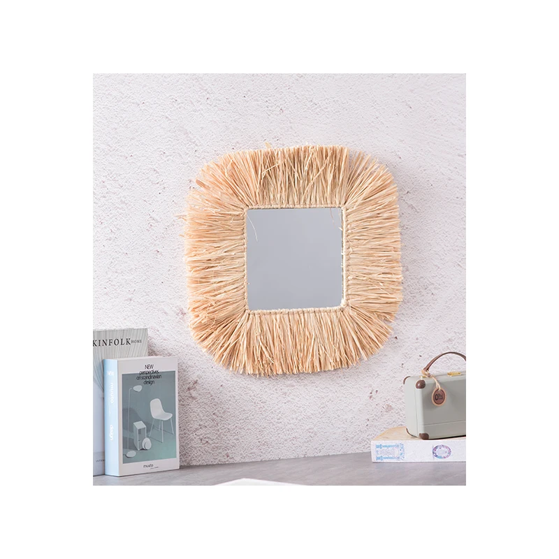 Прямая Продажа с фабрики домашний декор настенное зеркало роскошное Тканое декоративное зеркало для гостиной