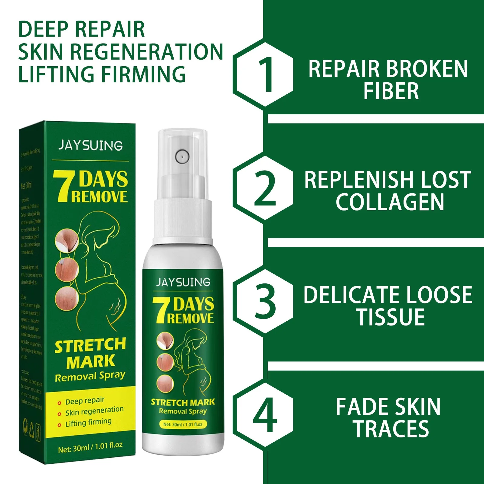 Hot Sale 100% Safe Natural Vegan Anti Postpartum Vergeture Marks Removal Repairing Scar Stretch Mark Spray