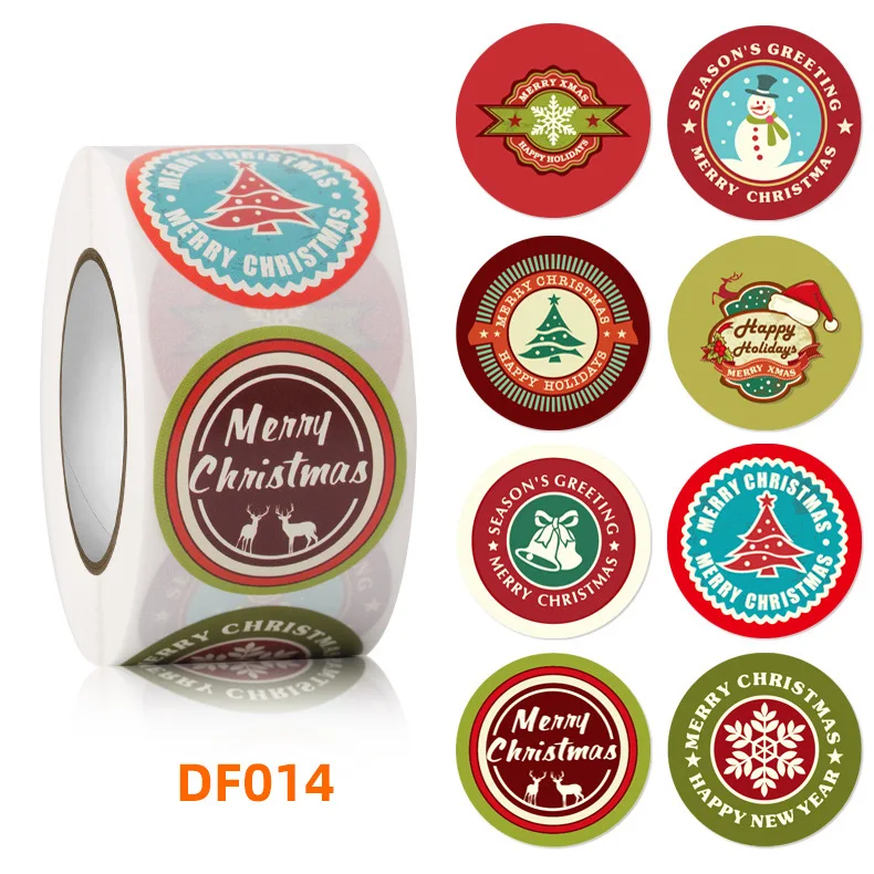 Adhesive Snowman Sitting with Christmas Tree Sticker for Candle Craft Photo Frame Minimum Order 500pcs PET Material