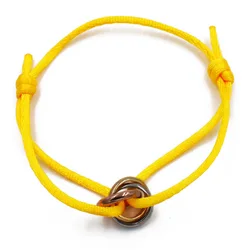 Wholesale tarnish Free Titanium stainless steel 3 mixed Color rings Love Adjustable Cord Bracelet jewelry For couple Men Women