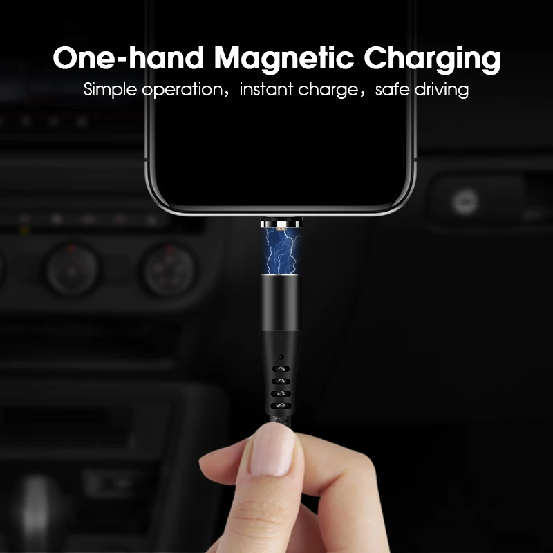  Бесплатная доставка OEM 1 м 3 в кабель Магнитный зарядный USB-кабель Micro USB Type