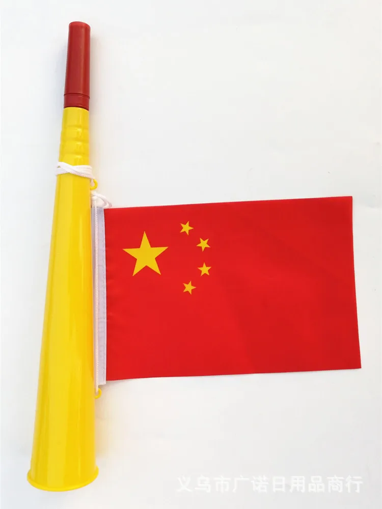 XINRUIKEN Custom cheer on the plastic horn trumpet loudly speaker with flag