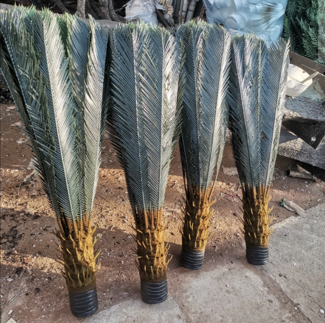 Hot selling 12 ft artificial sago bonsai palm tree sago cycas plan decoration for sale