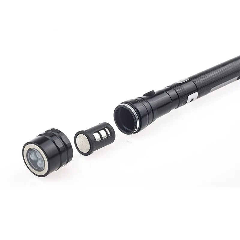 Wholesale New Design High Quality Telescopic Antenna & Head Extending Flashlight Torch with Clip