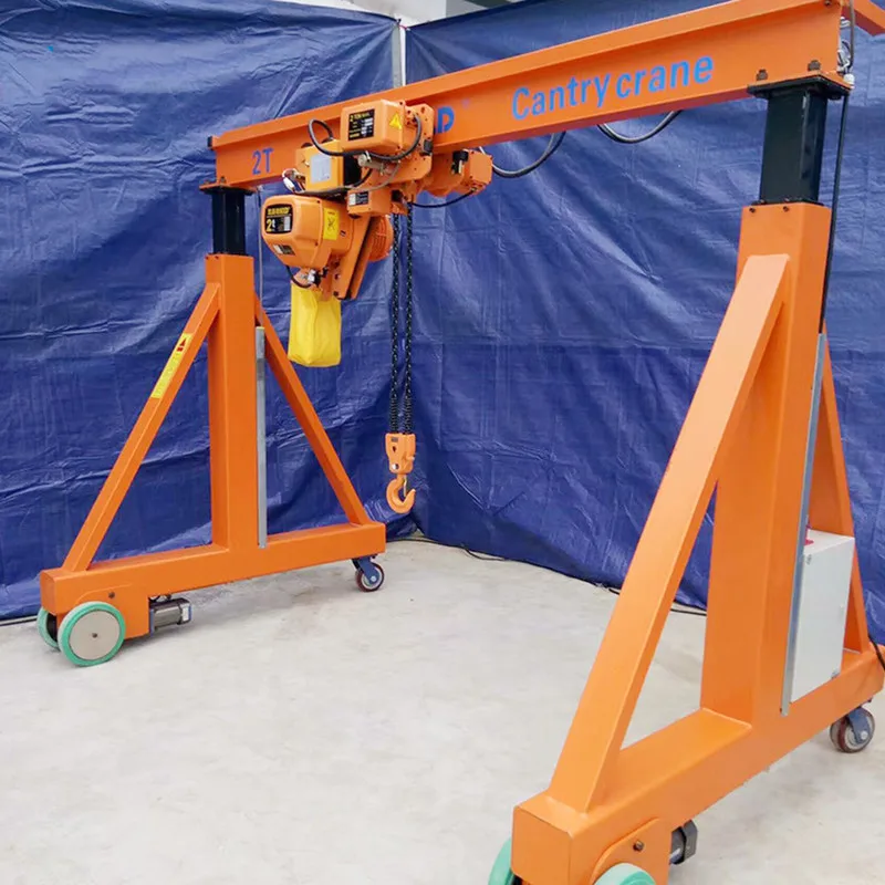 global industrial harga portal single beam small gantry crane system with electric wire rope hoist