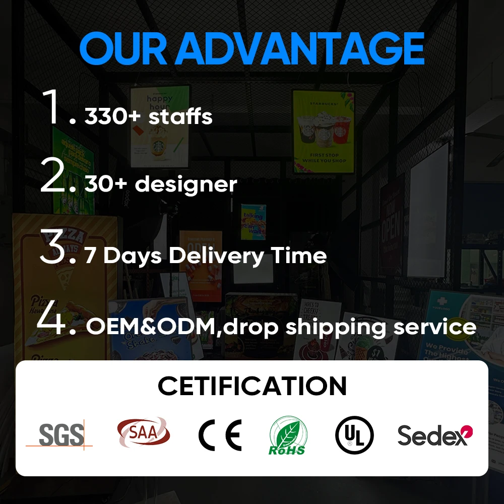 A4 Ultra Slim LED Drawing Light Box Advertising Lightbox Aluminum Frame Glass Light Box For Poster Display