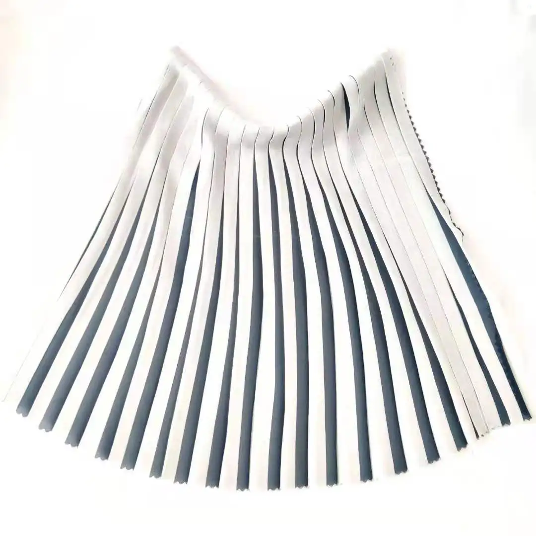 Fashionable pleated dress 100% polyester pleated chiffon crinkle fabric with 2 tone colors