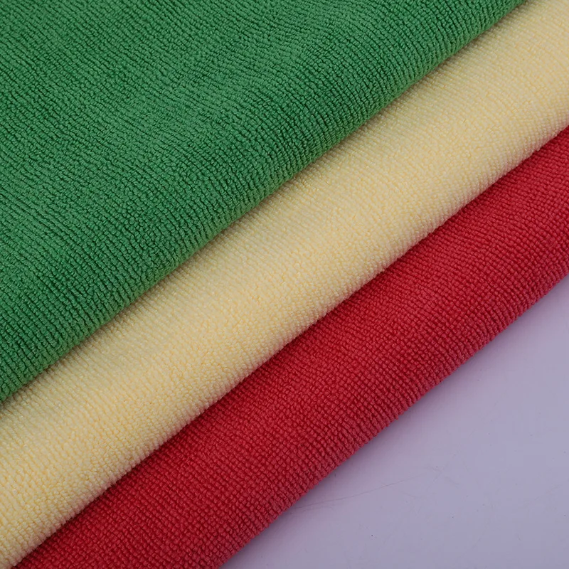 Hotel Luxury Double Side Knitted Drool Towel Quick Drying Polyester Cotton Microfiber Terry Cloth Fabric