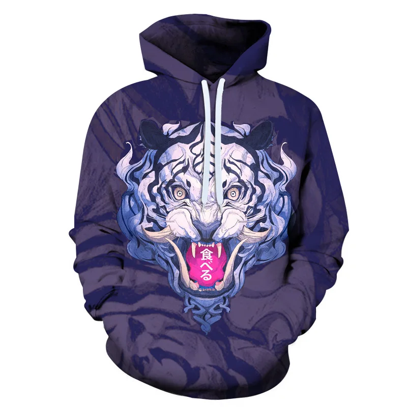 Three - dimensional realistic tiger king pattern 3D Sublimation Sweater