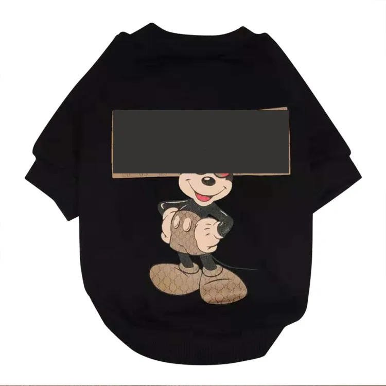 Роскошная модная дизайнерская хлопковая одежда для собак micky mouse, летняя рубашка для домашних животных с двумя ногами