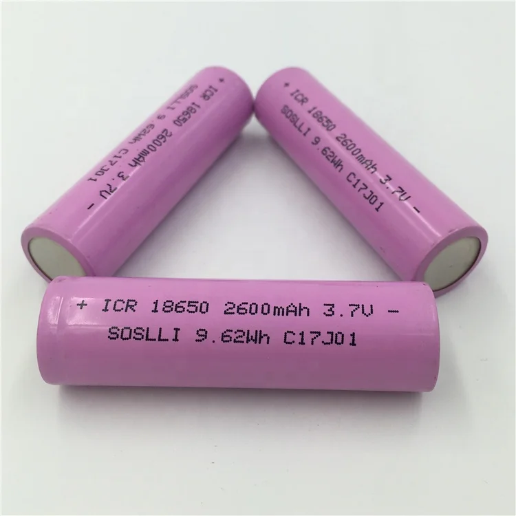 SOSLLI 3.7V 2600mAh lithium ion battery with high performance