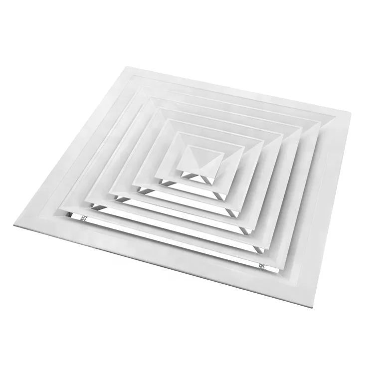 Wholesale Square bathroom Ceiling Vent 4 way square air conditioning ceiling diffuser vents