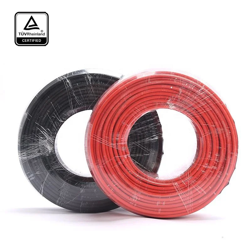 TUV Certified DC Solar Cable 4mm2 4mm 6mm 10mm 10mm2 Solar Panel Extension Wire Solar PV Cable