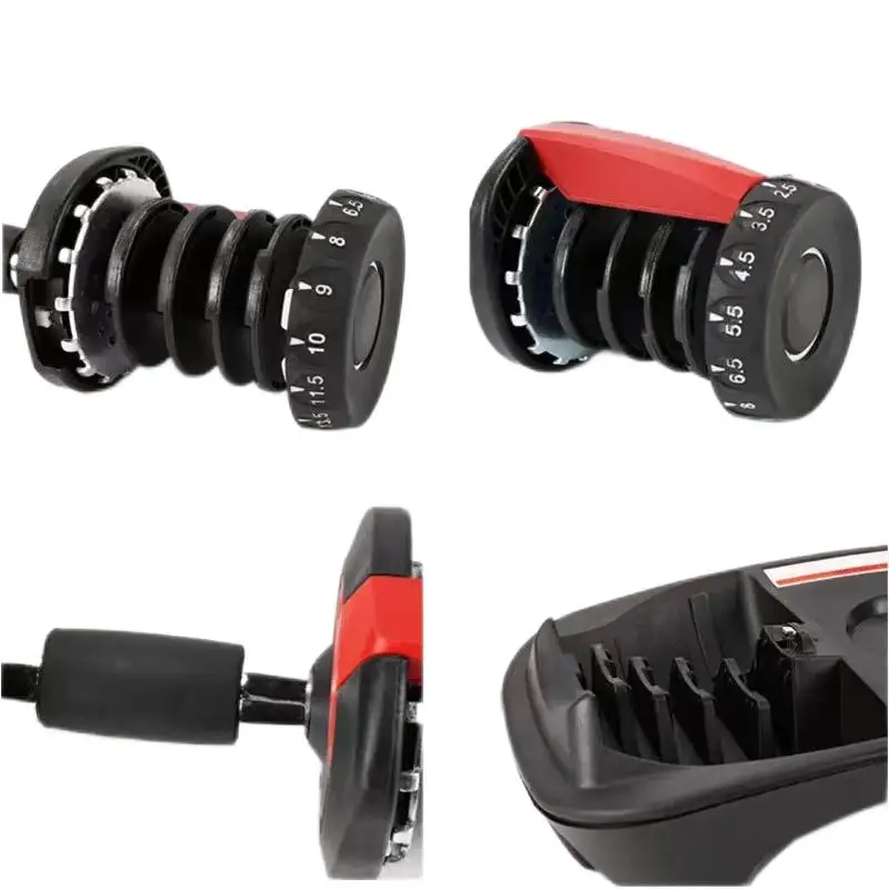 Factory wholesale Adjustable Dumbbell sets 10-50kg Multi weight Options weighted Dumbbell with Anti-Slip Nylon Handle