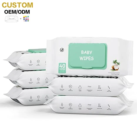 Hot Sale  Baby Wipes Free Sample Flushable Organic Baby Wet Wipes for Baby