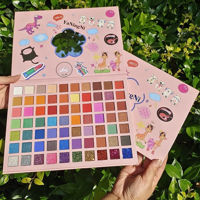 70 colors talc free eyeshadow COS custom makeup eye shadow palette private label matte shimmer vegan square eyeshadow palette