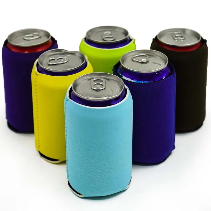 Logo Print Insulated Beer Sleeve Holder Reusable Custom Neoprene Can Cup Stubby Sleeve Cooler