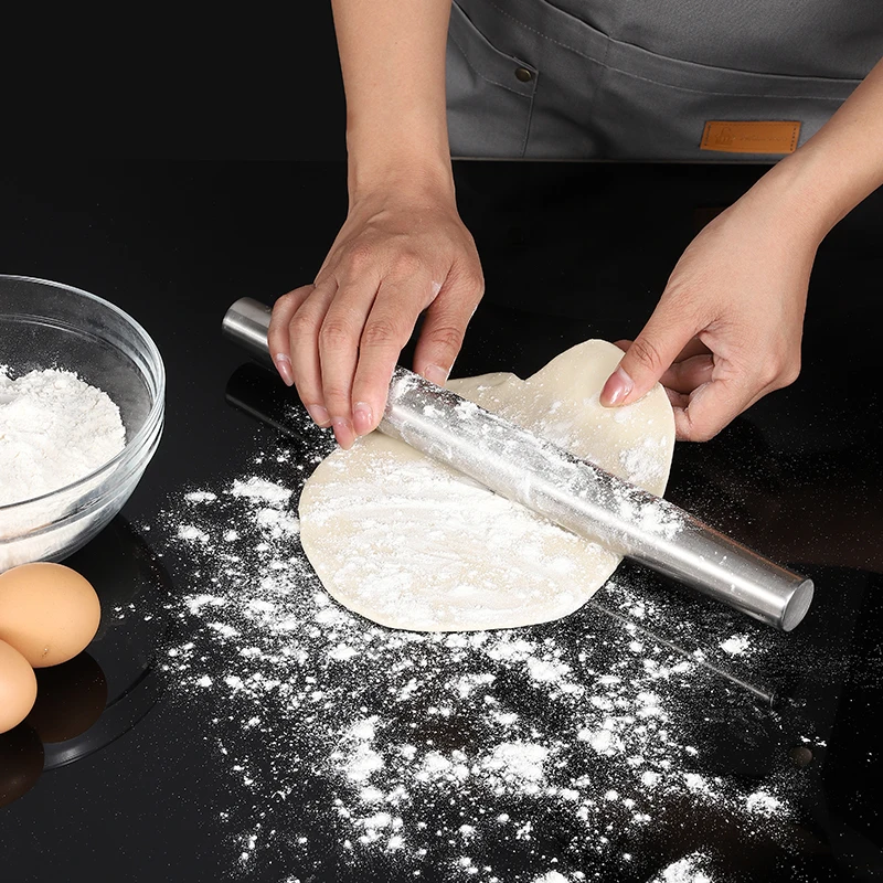 Multiple Supplies Kitchen Best Needs 18/10 Stainless Steel Rolling Pin For Cake/Noodles/Pizza/Dumplings