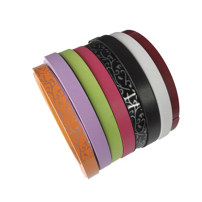 Flexible Silent And Smooth Solid Color  Wood PVC Edge Banding For Furniture Accessories