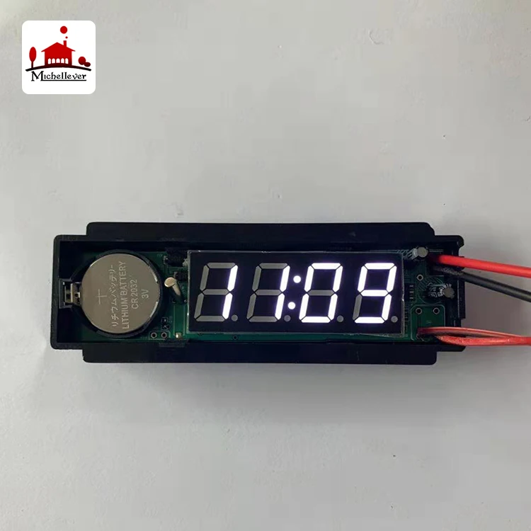 digital clock LED display for LED mirror insert accessories 4 digit 7 segment clock led display