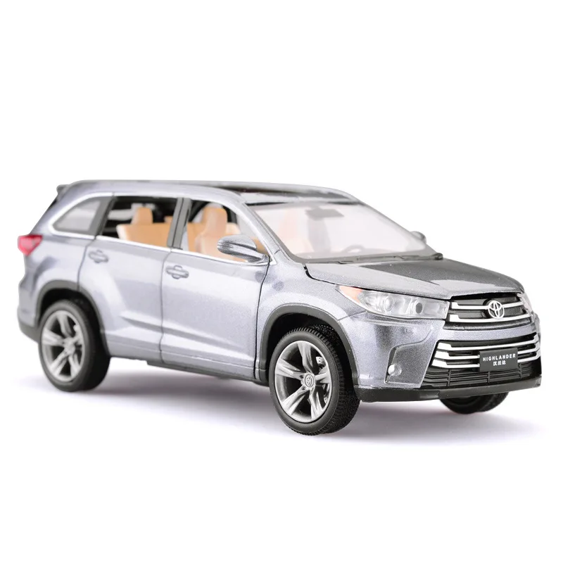 Хорошее качество, масштаб 1/32, литые модели автомобилей Toyota Highlander из сплава, игрушка