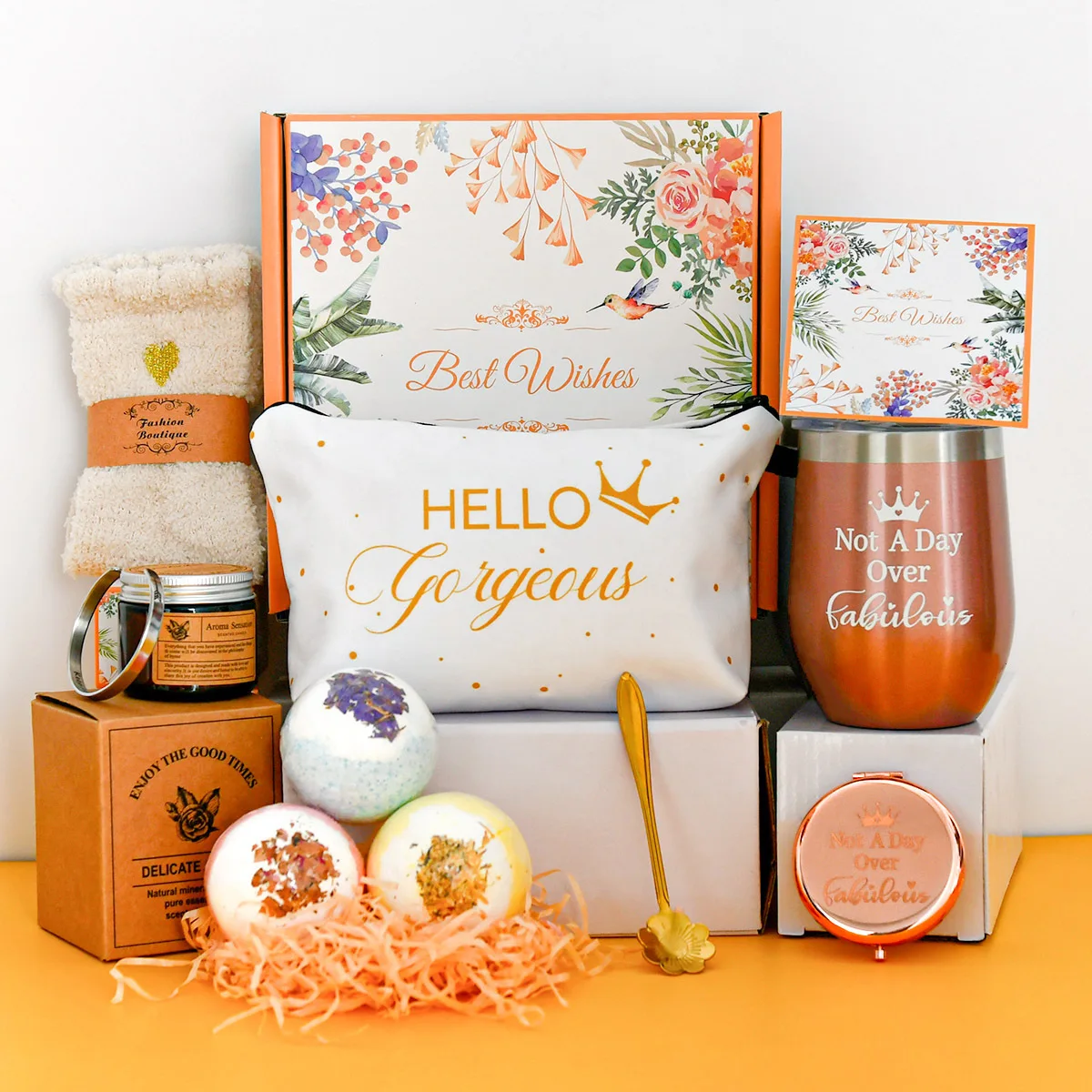 Ladies Relaxation Spa Gift Basket Idea Christmas Gift For Her Mom Sister Best Friend Wife Colleague Symbolic Gifts For Birthday/