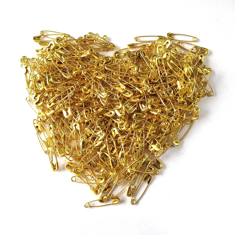 gold decorative 19mm u safety pins