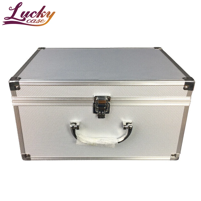 Professional  Silver Aluminium case for Headband Dental Loupes Medical Lab Equipment With EVA Foam Carrying Box