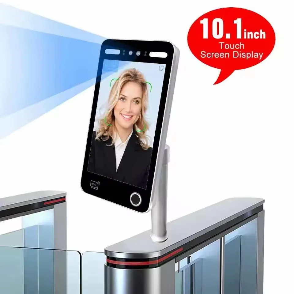Smart Phone app and Cloud Web software 10 Inches Waterproof Outdoor Face Biometric and card time attendance access control