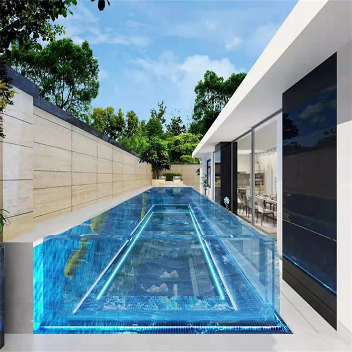 Acrylic swimming pools fiberglass aquarium customized acrylic infinity outdoor swimming pool