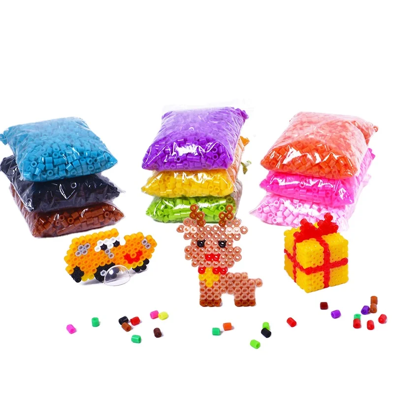 TS New Kids Diy Handmade Toy Plastic 57 Colors Ironing Beads Little Bag Packaging 5mm Fuse Hama Perler Beads