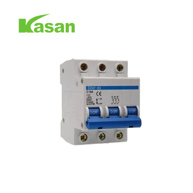 copper quality C45 DZ47 MCB electrical AC 230V 6KA circuit breaker