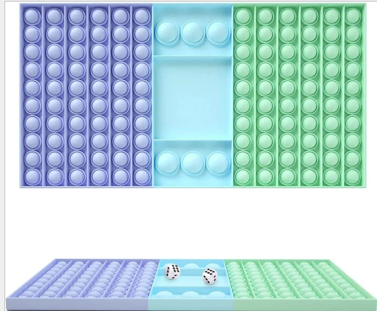2022 hot  Size Game Big Pop Rainbow Chess Board Fidget Popper Toy With