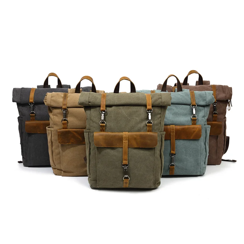 Factory new style multifunctional custom canvas backpack cotton tote bags canvas travel backpack laptop backpack canvas