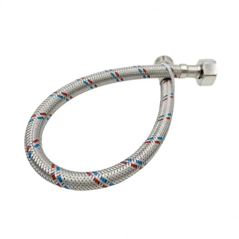 304 stainless steel wire nylon braided tube cold and hot water pipe water inlet hose