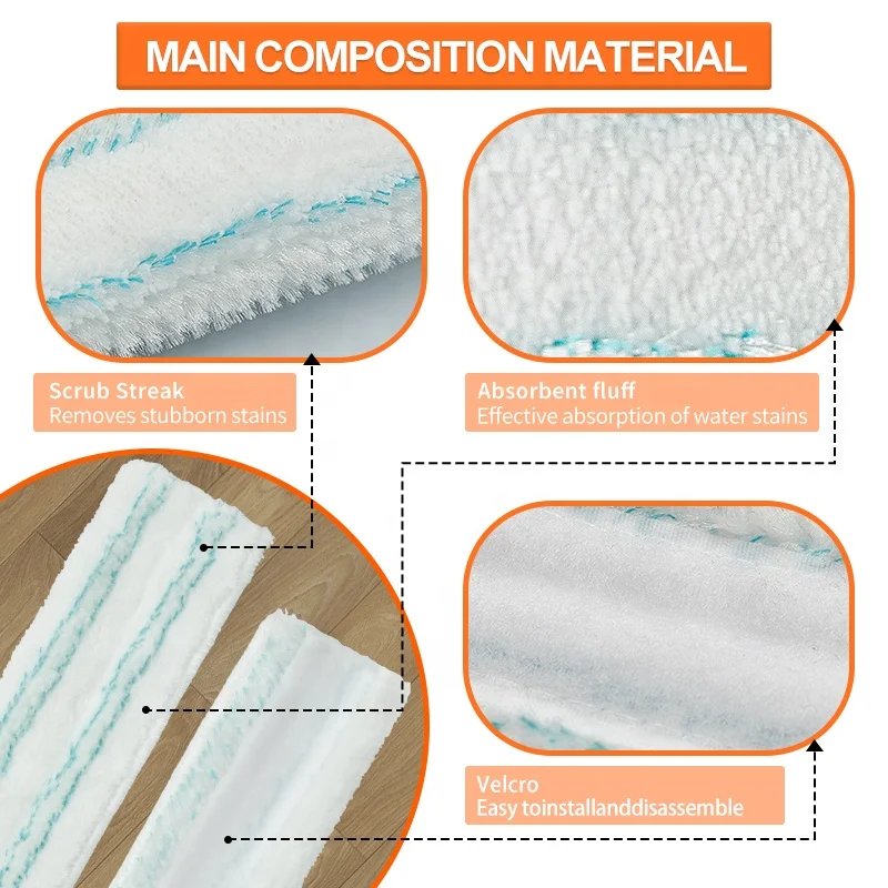 Home Cleaning and Dusting Ideal Cloth Fit For Leifheit Window Wiper Tufting Microfiber Mop Pad