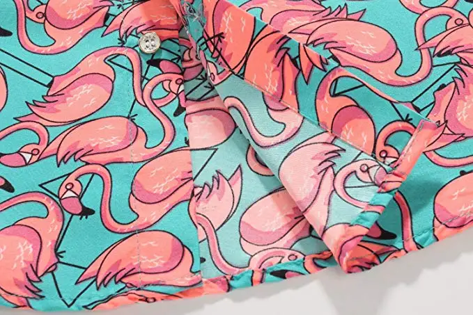 Повседневная гавайская рубашка с короткими рукавами и цифровым принтом для больших мальчиков