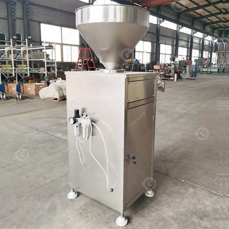 Heavy Duty Pneumatic Homemade Electric Russian Industry Sausage Filler and Clipper Twist Machine Small