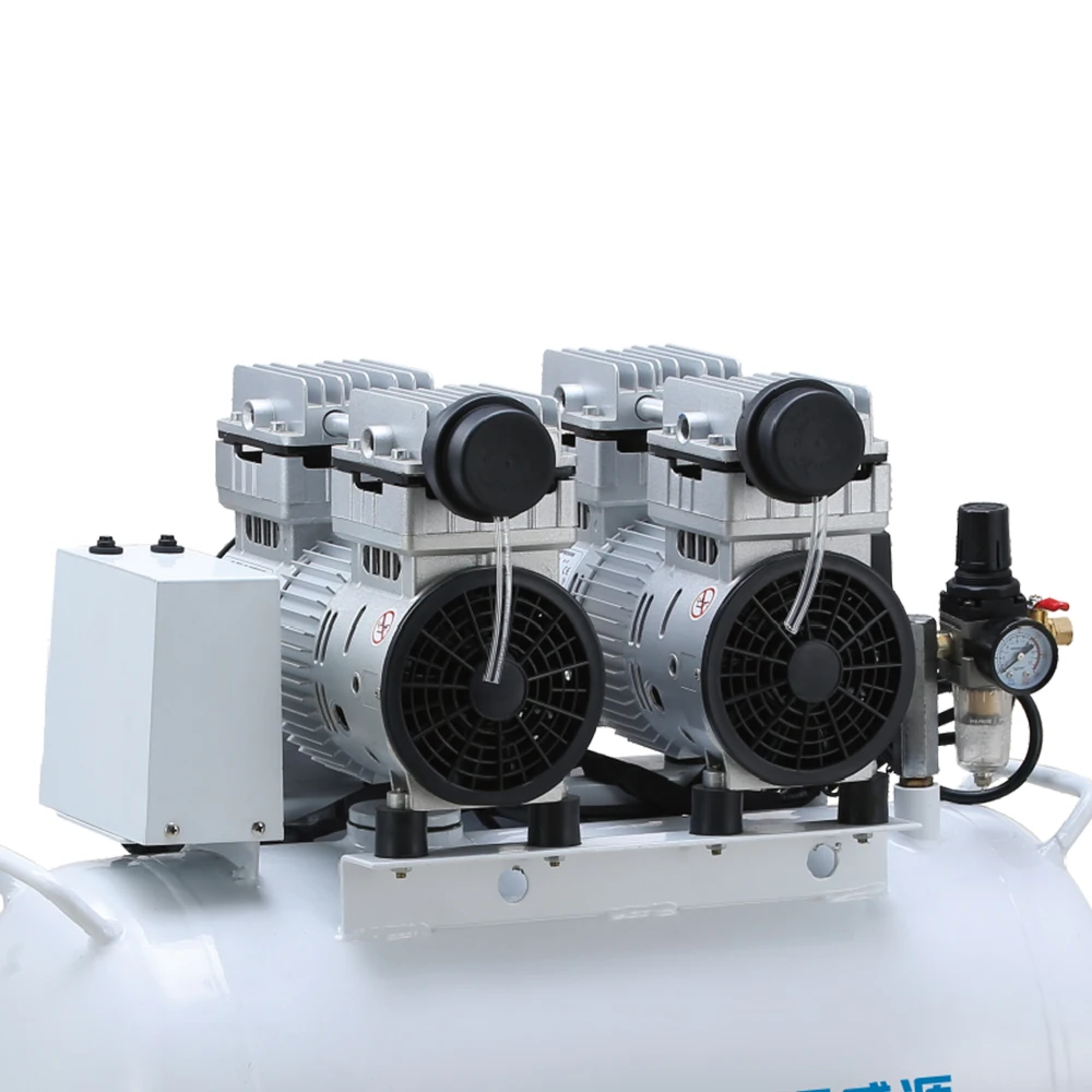 Portable compress dental equipments unit 2hp 50l oil free air compressor