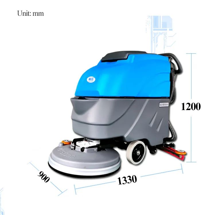 Hand-push scrubber electric workshop factory floor cleaning and washing