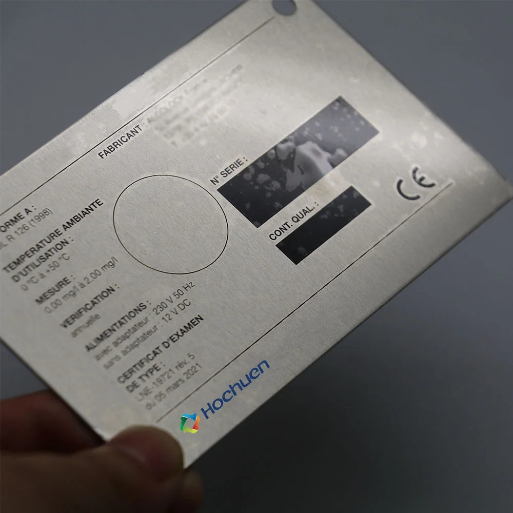 Silk Screen Printing on Aluminum Engraved Label Control Panel Service Tag Metal Plate Nameplates Permanent Metal Sticker Label