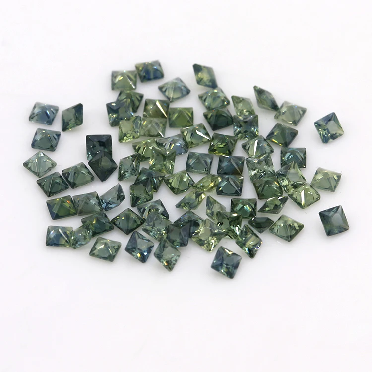South Africa natural sapphire high quality natural 100% color loose gemstone factory price green sapphire